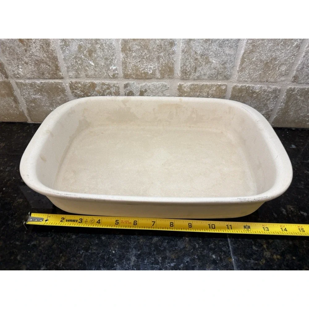 Pampered‎ Chef 9x13 Baker Stone Pan Rectangle Casserole Lasagna Pan
